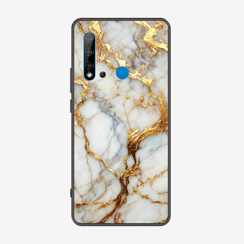 Huawei P20 Lite 2019 Cover - Luxury Gold Marble Series - Premium Printed Metal soft Bumper shock Proof Case