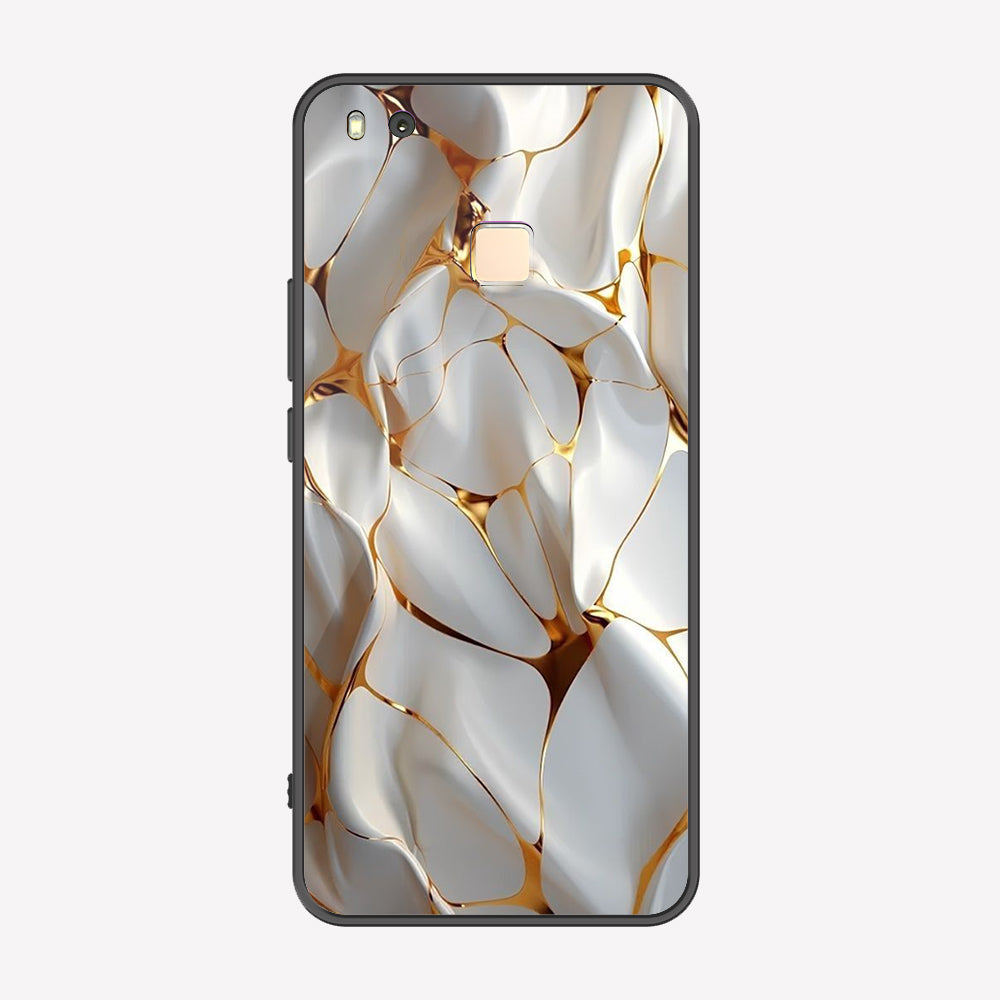 Huawei P9 Lite Cover - Luxury Gold Marble Series - Premium Printed Metal soft Bumper shock Proof Case