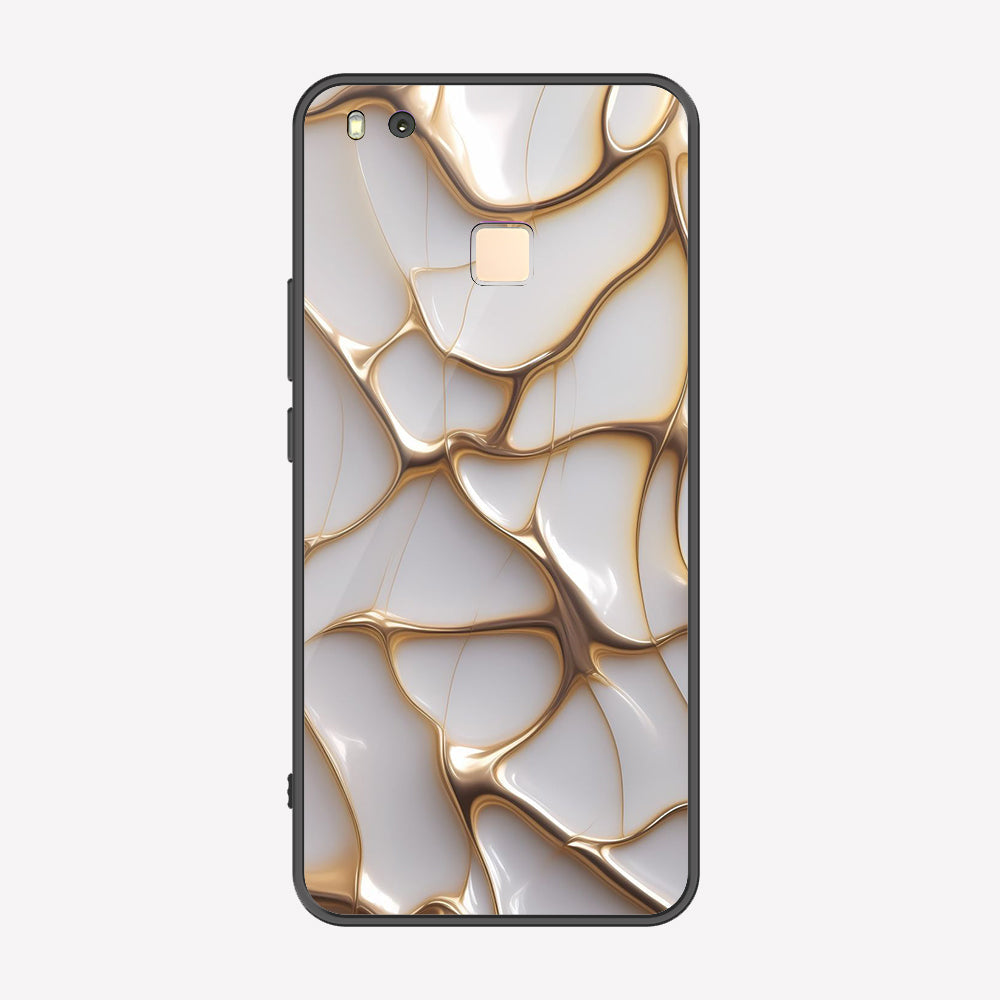 Huawei P9 Lite Cover - Luxury Gold Marble Series - Premium Printed Metal soft Bumper shock Proof Case