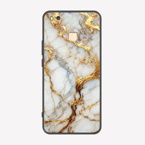 Huawei P9 Lite Cover - Luxury Gold Marble Series - Premium Printed Metal soft Bumper shock Proof Case