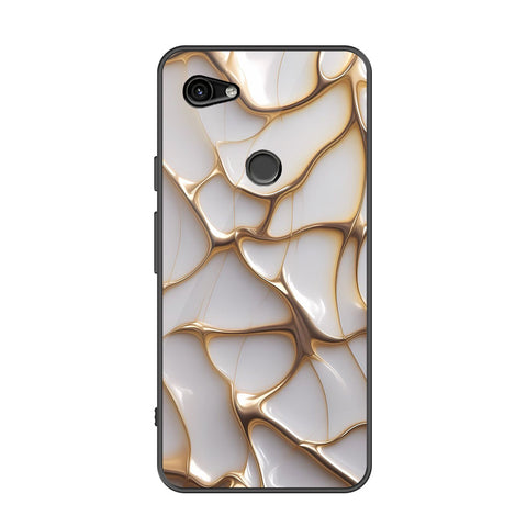 Google Pixel 3a Cover - Luxury Gold Marble Series - Premium Printed Metal soft Bumper shock Proof Case