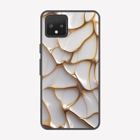 Google Pixel 4 Cover - Luxury Gold Marble Series - Premium Printed Metal soft Bumper shock Proof Case