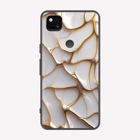 Google Pixel 4a 4G Cover - Luxury Gold Marble Series - Premium Printed Metal soft Bumper shock Proof Case