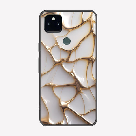 Google Pixel 5a 5G Cover - Luxury Gold Marble Series - Premium Printed Metal soft Bumper shock Proof Case