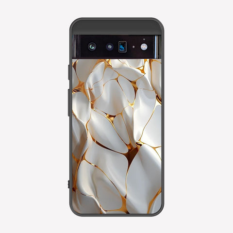 Google Pixel 6 Cover - Luxury Gold Marble Series - Premium Printed Metal soft Bumper shock Proof Case