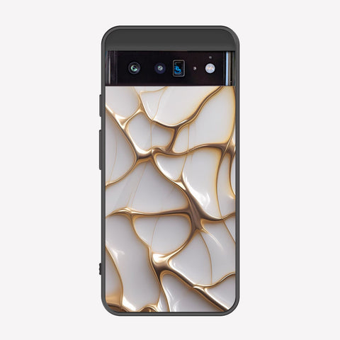 Google Pixel 6 Cover - Luxury Gold Marble Series - Premium Printed Metal soft Bumper shock Proof Case