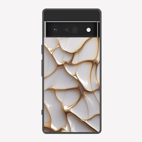 Google Pixel 6 Pro Cover - Luxury Gold Marble Series - Premium Printed Metal soft Bumper shock Proof Case
