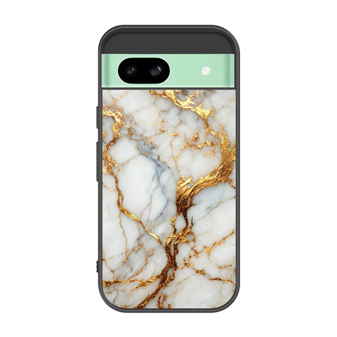 Google Pixel 8a Cover - Luxury Gold Marble Series - Premium Printed Metal soft Bumper shock Proof Case
