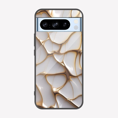 Google Pixel 8 Pro Cover - Luxury Gold Marble Series - Premium Printed Metal soft Bumper shock Proof Case