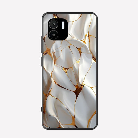 Xiaomi Poco C50 Cover - Luxury Gold Marble Series - Premium Printed Metal soft Bumper shock Proof Case
