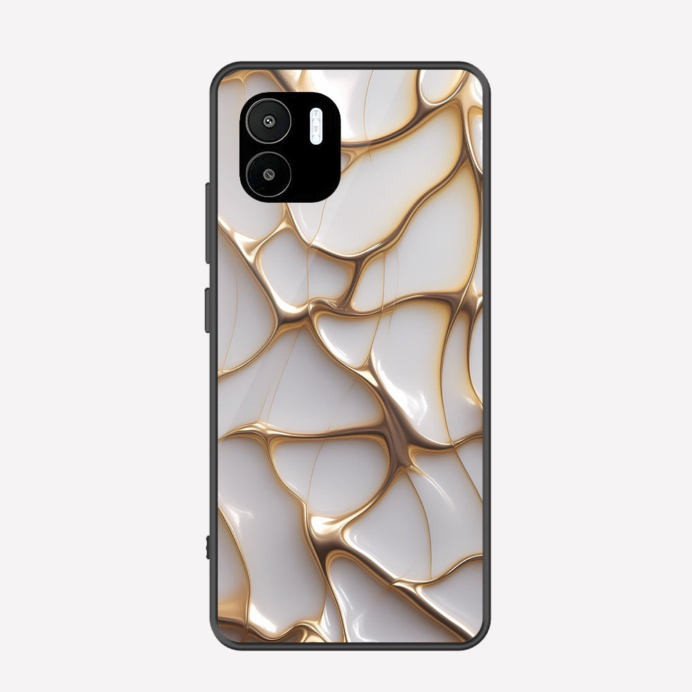 Xiaomi Poco C50 Cover - Luxury Gold Marble Series - Premium Printed Metal soft Bumper shock Proof Case