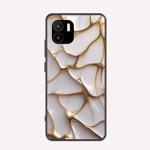 Xiaomi Poco C50 Cover - Luxury Gold Marble Series - Premium Printed Metal soft Bumper shock Proof Case