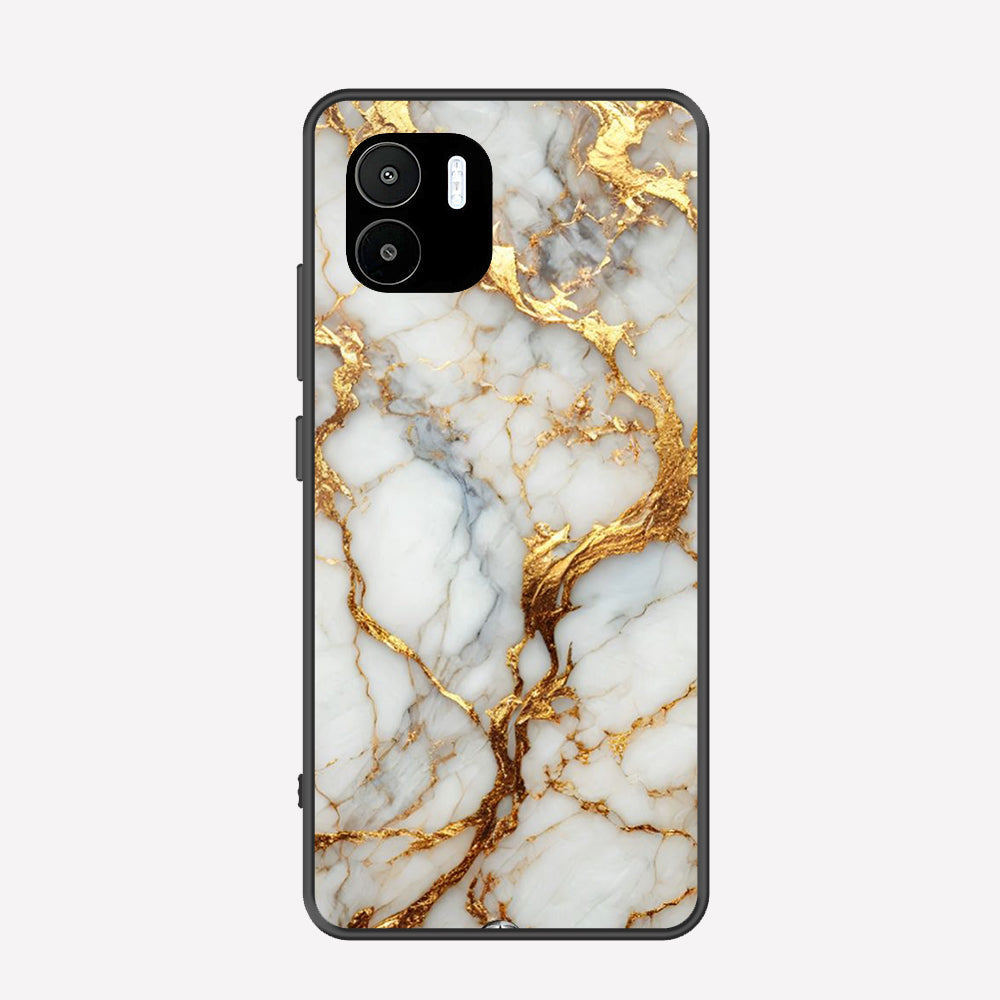 Xiaomi Poco C50 Cover - Luxury Gold Marble Series - Premium Printed Metal soft Bumper shock Proof Case