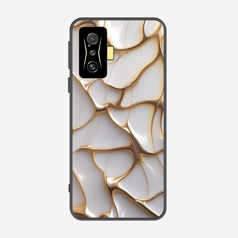 Xiaomi Poco F4 GT Cover - Luxury Gold Marble Series - Premium Printed Metal soft Bumper shock Proof Case