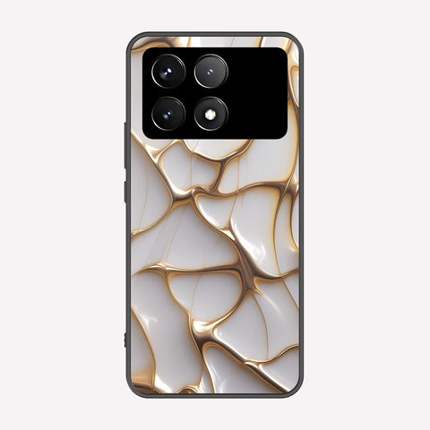 Xiaomi Redmi K70 Cover - Luxury Gold Marble Series - Premium Printed Metal soft Bumper shock Proof Case