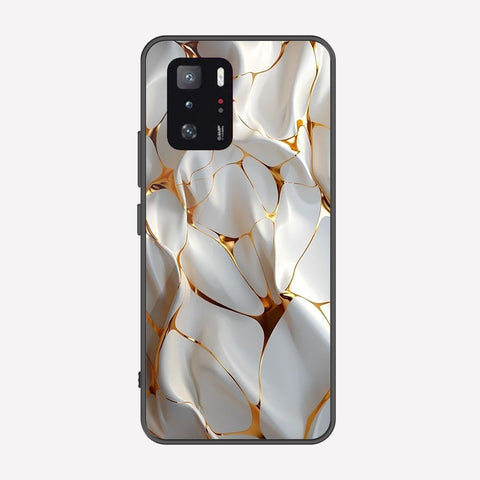 Xiaomi Poco X3 GT Cover - Luxury Gold Marble Series - Premium Printed Metal soft Bumper shock Proof Case