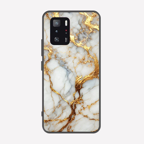 Xiaomi Poco X3 GT Cover - Luxury Gold Marble Series - Premium Printed Metal soft Bumper shock Proof Case