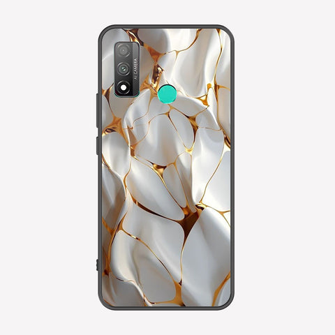 Huawei P smart 2020  Cover - Luxury Gold Marble Series - Premium Printed Metal soft Bumper shock Proof Case