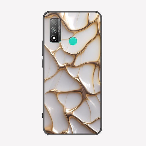Huawei P smart 2020  Cover - Luxury Gold Marble Series - Premium Printed Metal soft Bumper shock Proof Case