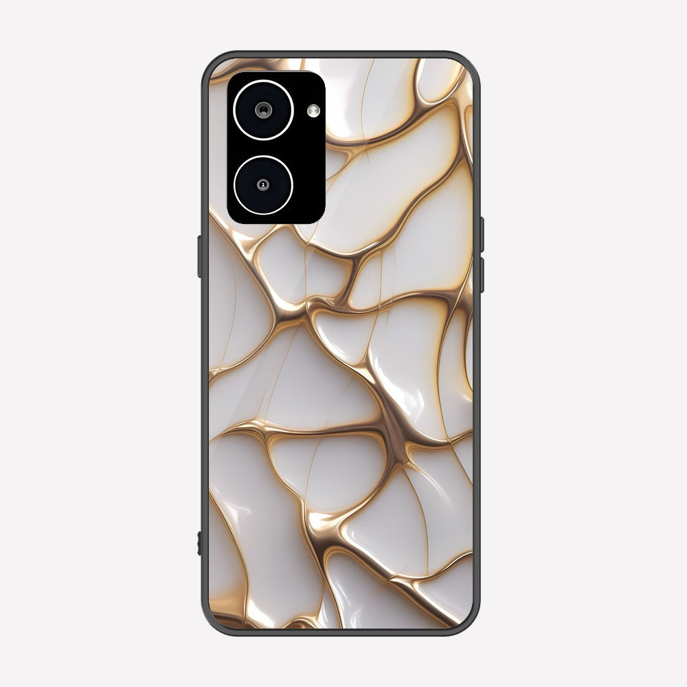 Realme 10 Cover - Luxury Gold Marble Series - Premium Printed Metal soft Bumper shock Proof Case
