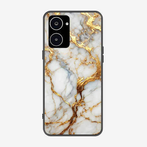 Realme 10 Cover - Luxury Gold Marble Series - Premium Printed Metal soft Bumper shock Proof Case