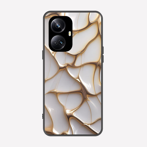 Realme 10 Pro Plus Cover - Luxury Gold Marble Series - Premium Printed Metal soft Bumper shock Proof Case