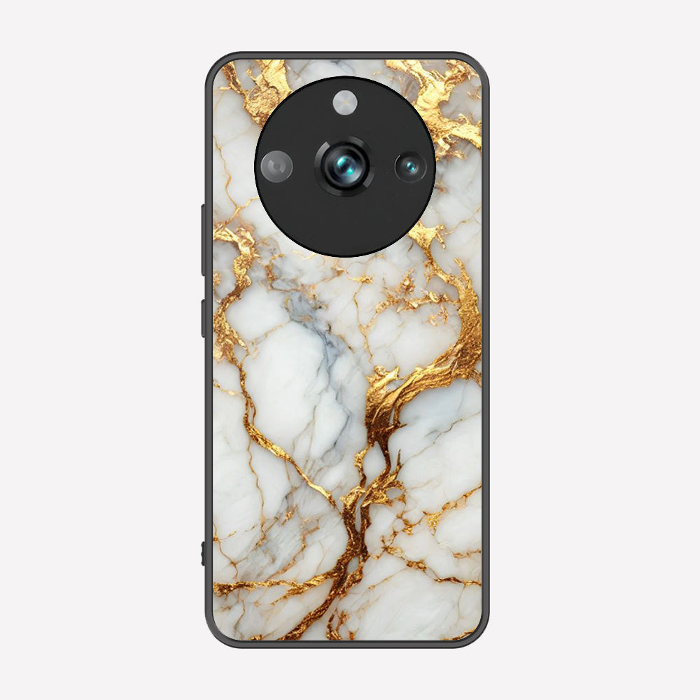 Realme 11 Pro Plus Cover - Luxury Gold Marble Series - Premium Printed Metal soft Bumper shock Proof Case