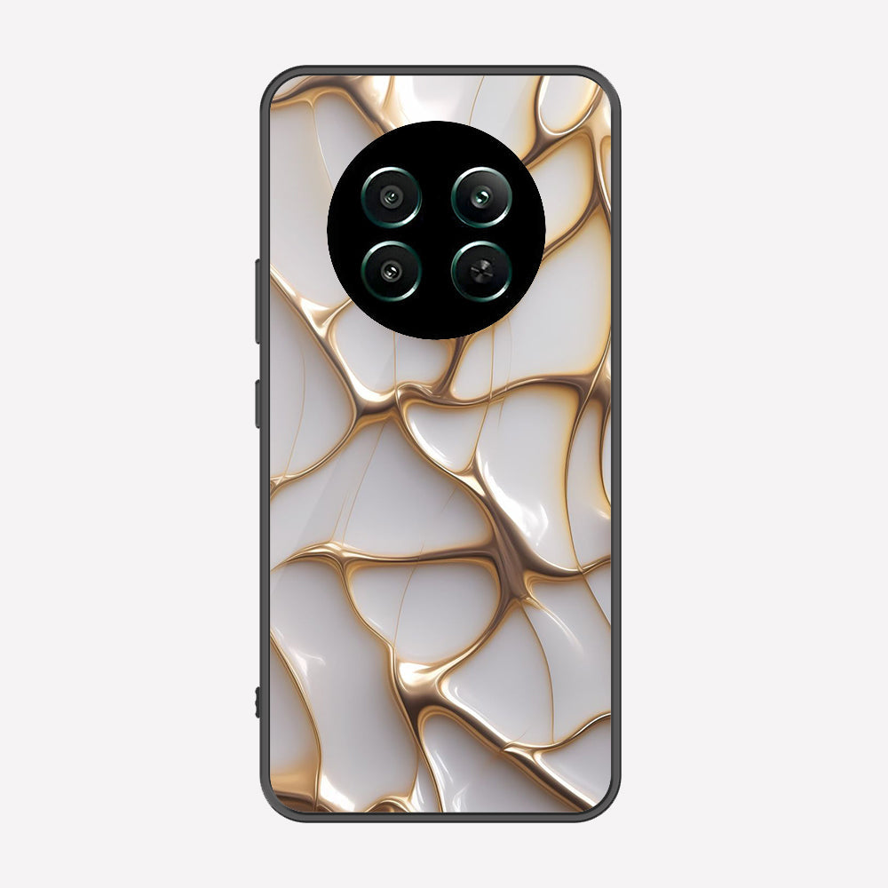 Realme 12 Plus Cover - Luxury Gold Marble Series - Premium Printed Metal soft Bumper shock Proof Case