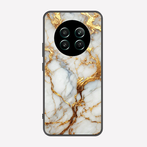 Realme 12 Plus Cover - Luxury Gold Marble Series - Premium Printed Metal soft Bumper shock Proof Case