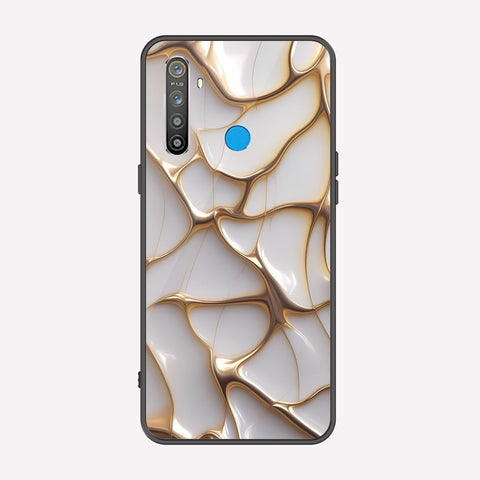 Realme 5i Cover - Luxury Gold Marble Series - Premium Printed Metal soft Bumper shock Proof Case