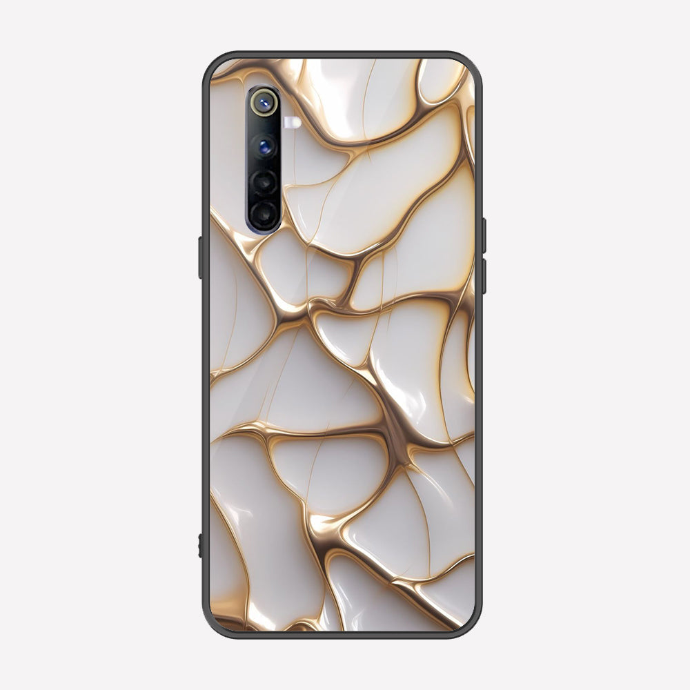 Realme 6s Cover - Luxury Gold Marble Series - Premium Printed Metal soft Bumper shock Proof Case