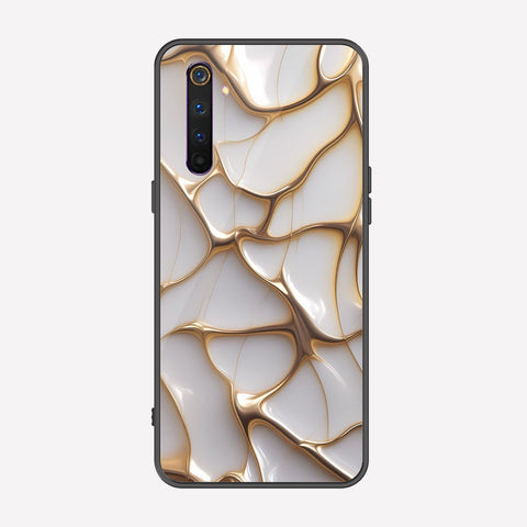 Realme 6 Pro Cover - Luxury Gold Marble Series - Premium Printed Metal soft Bumper shock Proof Case