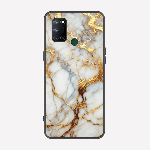 Realme 7i Cover - Luxury Gold Marble Series - Premium Printed Metal soft Bumper shock Proof Case