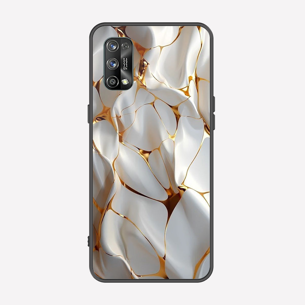 Realme 7 Pro Cover - Luxury Gold Marble Series - Premium Printed Metal soft Bumper shock Proof Case