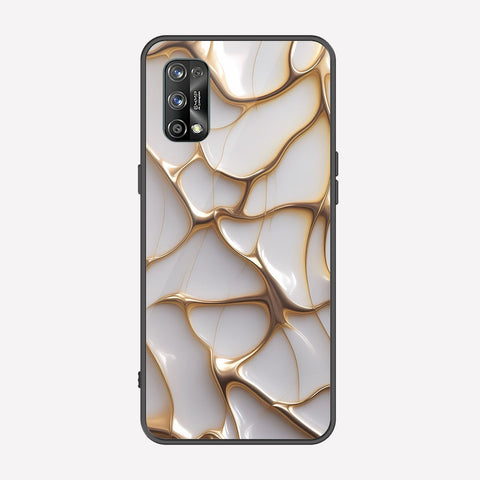 Realme 7 Pro Cover - Luxury Gold Marble Series - Premium Printed Metal soft Bumper shock Proof Case