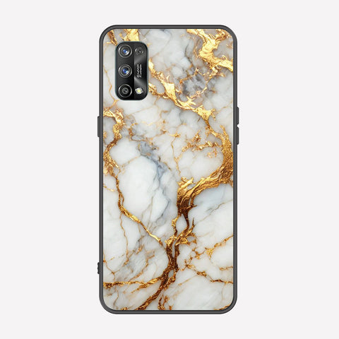 Realme 7 Pro Cover - Luxury Gold Marble Series - Premium Printed Metal soft Bumper shock Proof Case