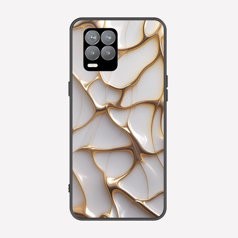 Realme 8 Cover - Luxury Gold Marble Series - Premium Printed Metal soft Bumper shock Proof Case