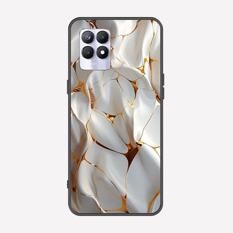 Realme Narzo 50 4G Cover - Luxury Gold Marble Series - Premium Printed Metal soft Bumper shock Proof Case