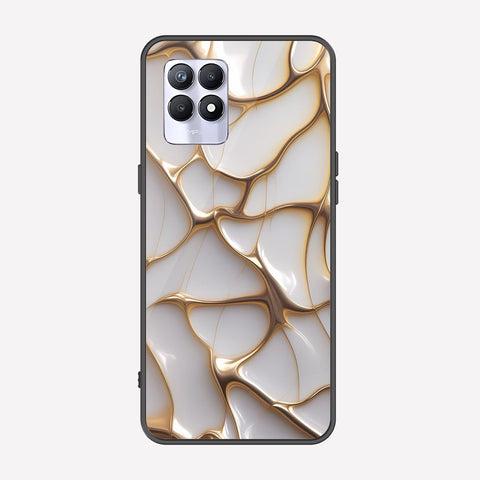 Realme 8i Cover - Luxury Gold Marble Series - Premium Printed Metal soft Bumper shock Proof Case