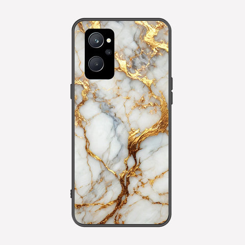 Realme 9i Cover - Luxury Gold Marble Series - Premium Printed Metal soft Bumper shock Proof Case