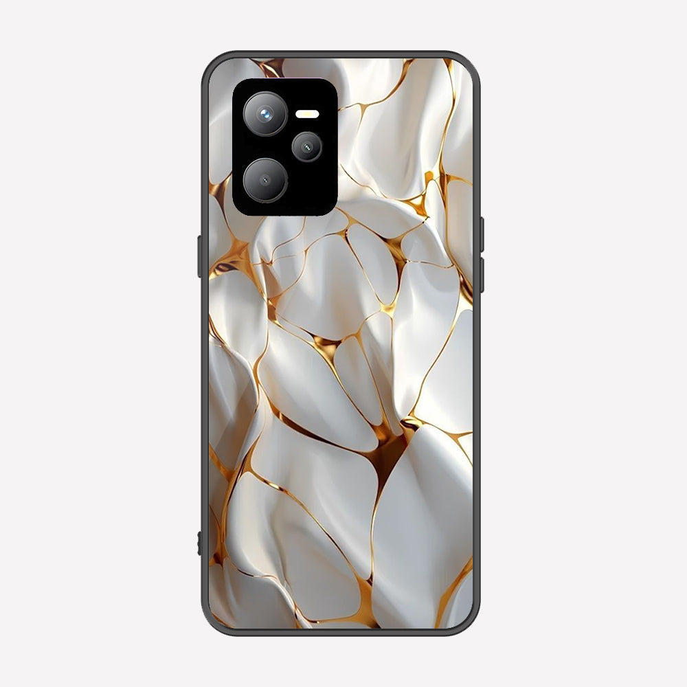 Realme 9 Pro Cover - Luxury Gold Marble Series - Premium Printed Metal soft Bumper shock Proof Case