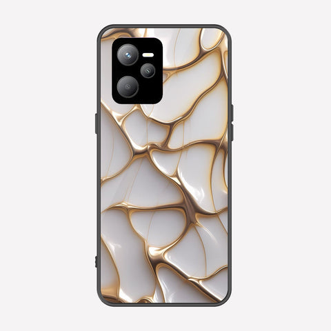 Realme Narzo 50A Prime Cover - Luxury Gold Marble Series - Premium Printed Metal soft Bumper shock Proof Case
