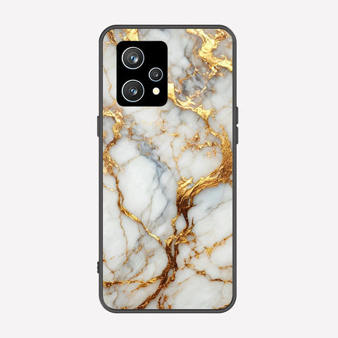 Realme 9 4G Cover - Luxury Gold Marble Series - Premium Printed Metal soft Bumper shock Proof Case