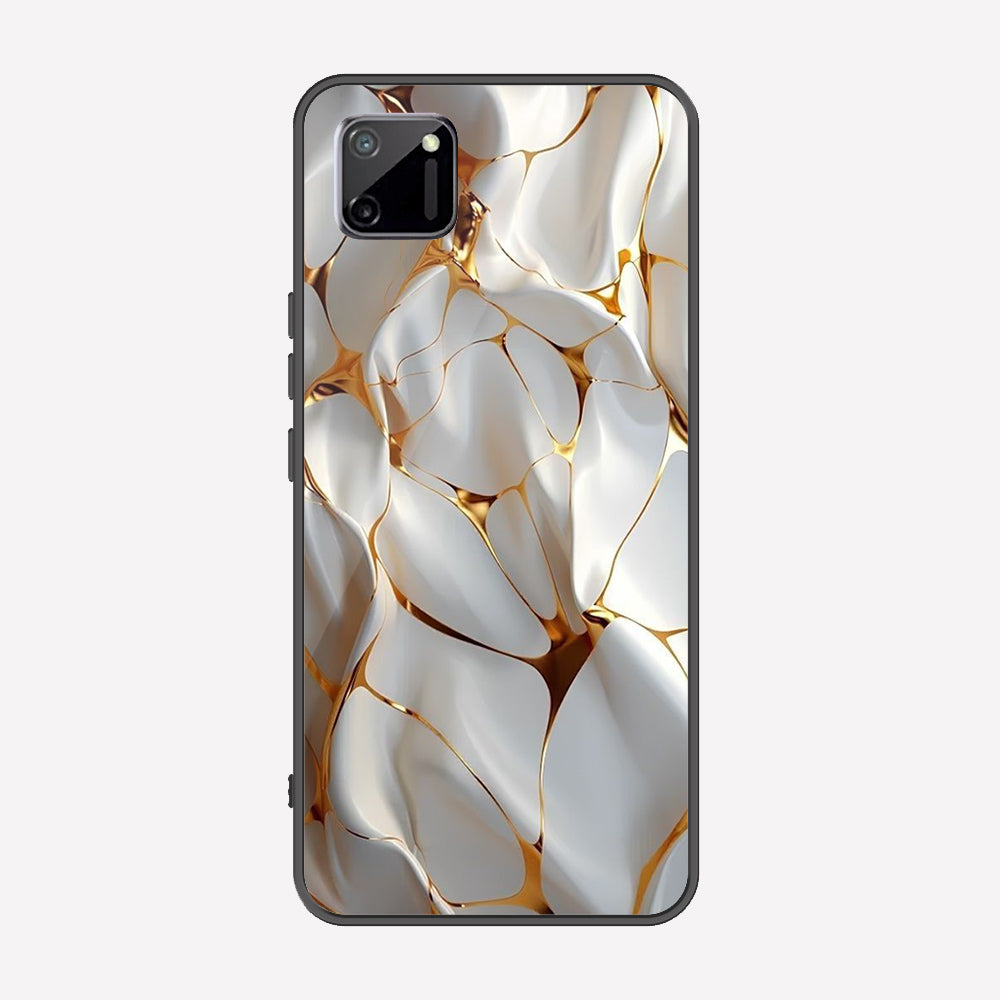 Realme C11 Cover - Luxury Gold Marble Series - Premium Printed Metal soft Bumper shock Proof Case