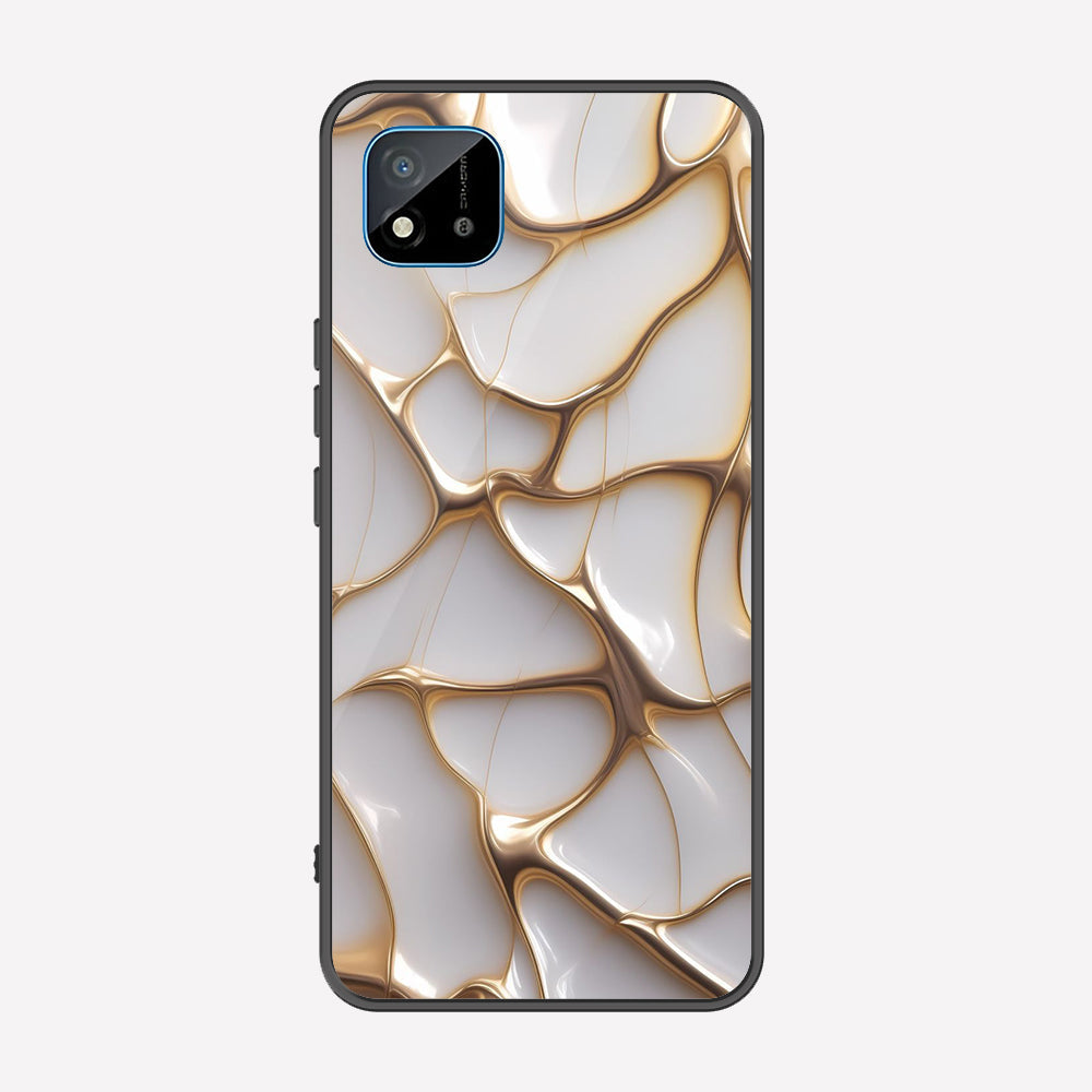 Realme C11 2021 Cover - Luxury Gold Marble Series - Premium Printed Metal soft Bumper shock Proof Case