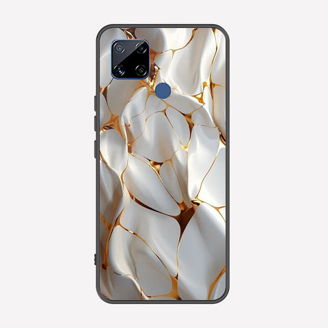 Realme C15 Cover - Luxury Gold Marble Series - Premium Printed Metal soft Bumper shock Proof Case