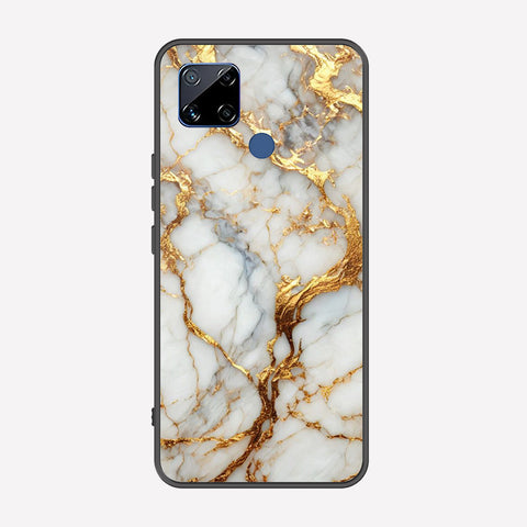 Realme C15 Cover - Luxury Gold Marble Series - Premium Printed Metal soft Bumper shock Proof Case