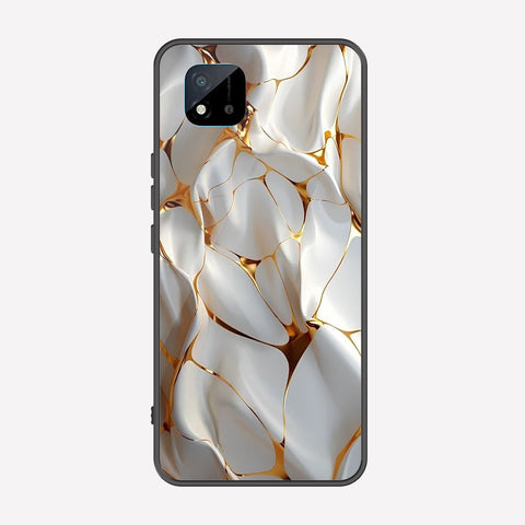 Realme Narzo 50i Cover - Luxury Gold Marble Series - Premium Printed Metal soft Bumper shock Proof Case