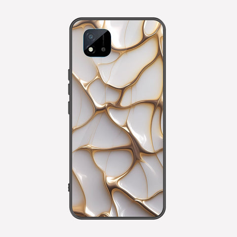 Realme Narzo 50i Cover - Luxury Gold Marble Series - Premium Printed Metal soft Bumper shock Proof Case