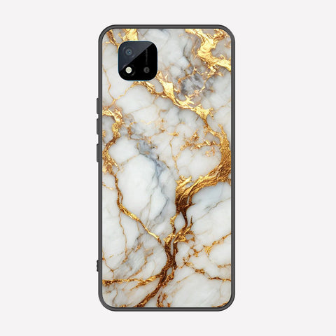 Realme Narzo 50i Cover - Luxury Gold Marble Series - Premium Printed Metal soft Bumper shock Proof Case